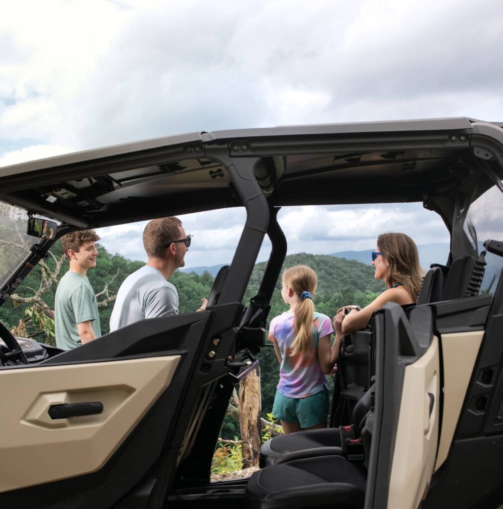 Family UTV tour in the Smoky Mountains at Wildside Adventure Park